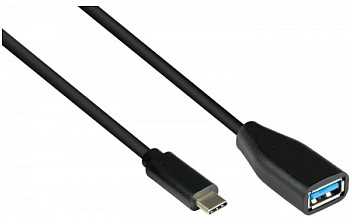 Nezatříděno Kabelis USB Alcasa USB-C - USB-A 0.1 m Juodas (2811-OTG)