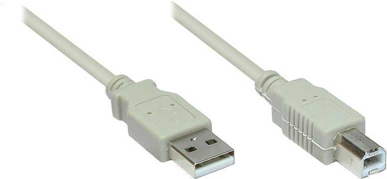 Good Connections Kabelis USB Alcasa USB-A - USB-B 1 m Baltas (2510-1OF)