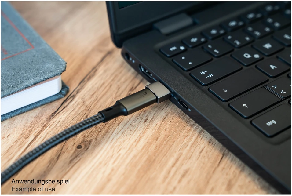 Adapteris USB Good Connections USB-A - USB-C Juoda (USB-AD203-5)