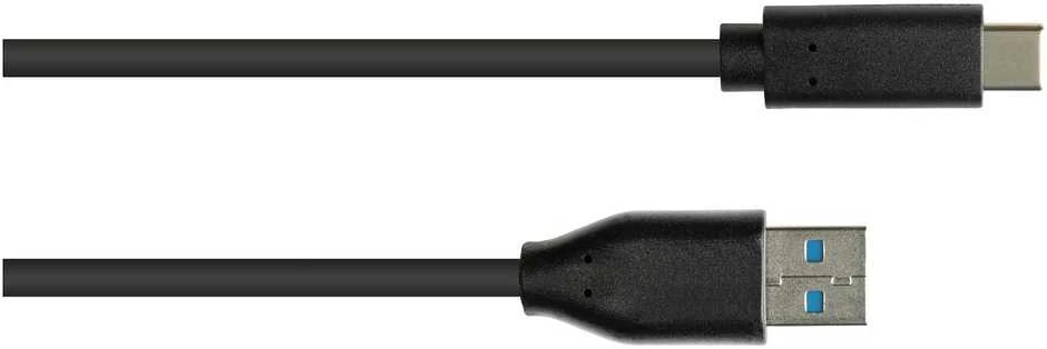 USB kabelis Alcasa USB-A - USB-C 2 m, juodas (GC-M0128)