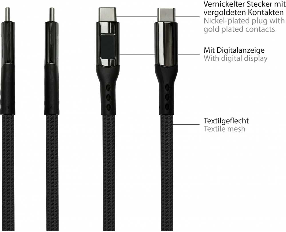 Good Connections Roline USB-C - USB-C kabelis 1 m grafito spalvos (2213-D010S)