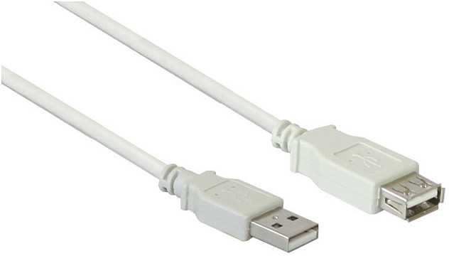 Good Connections Kabelis USB Alcasa USB-A - USB-A 1 m Baltas (2511-OF1)