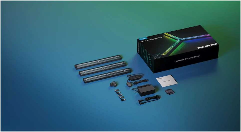 Govee H6063 žaidimų sieninis šviestuvas | Oświetlenie LED | RGBIC, 2,4 GHz Wi-Fi + Bluetooth