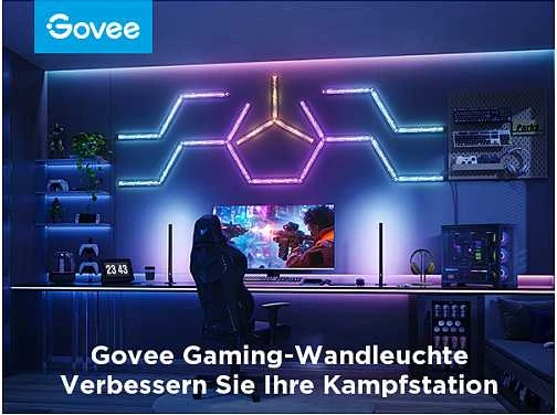 Govee H6063 žaidimų sieninis šviestuvas | Oświetlenie LED | RGBIC, 2,4 GHz Wi-Fi + Bluetooth