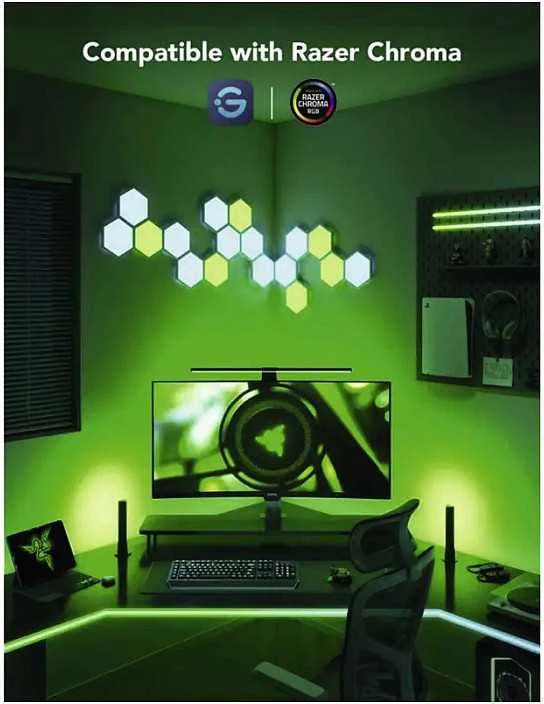 Govee Govee kompiuterio monitoriaus profesionalų rinkinys (27–34 colių monitoriams), LED apšvietimas