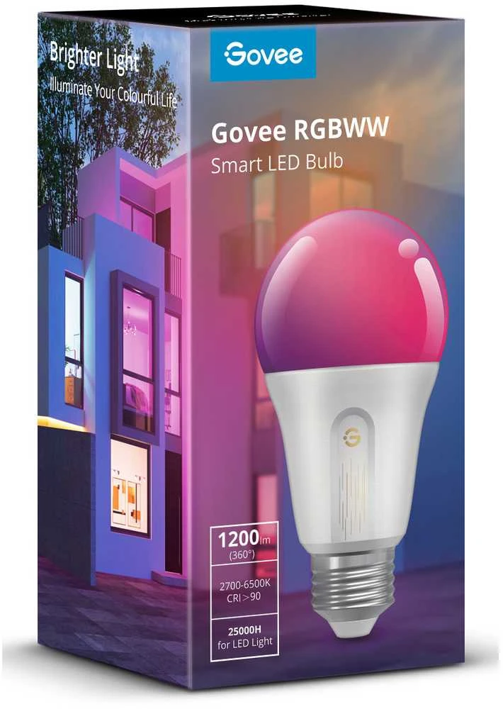 „Govee H6009“ lemputė | Išmanioji RGBW lemputė | „Wi-Fi“, „Bluetooth“