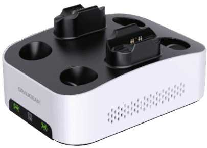 Graugear žaidimų diskų laikiklis su USB-C. Dviguba PS5 įkrovimo stotelė