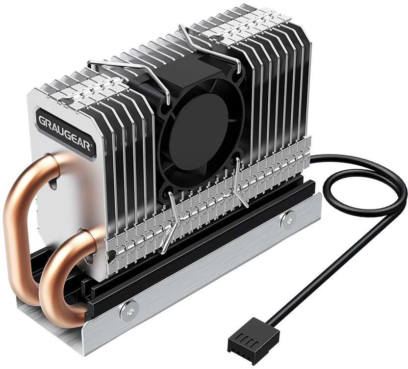 Nezatříděno Graugear M.2 disko radiatorius su ventiliatoriumi (G- M2HP04- F)