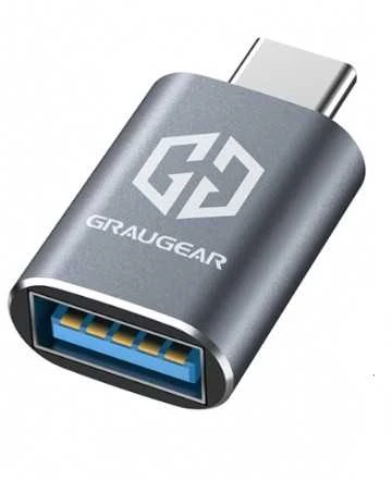 Graugear Pilkas USB-C to USB-A Adapteris