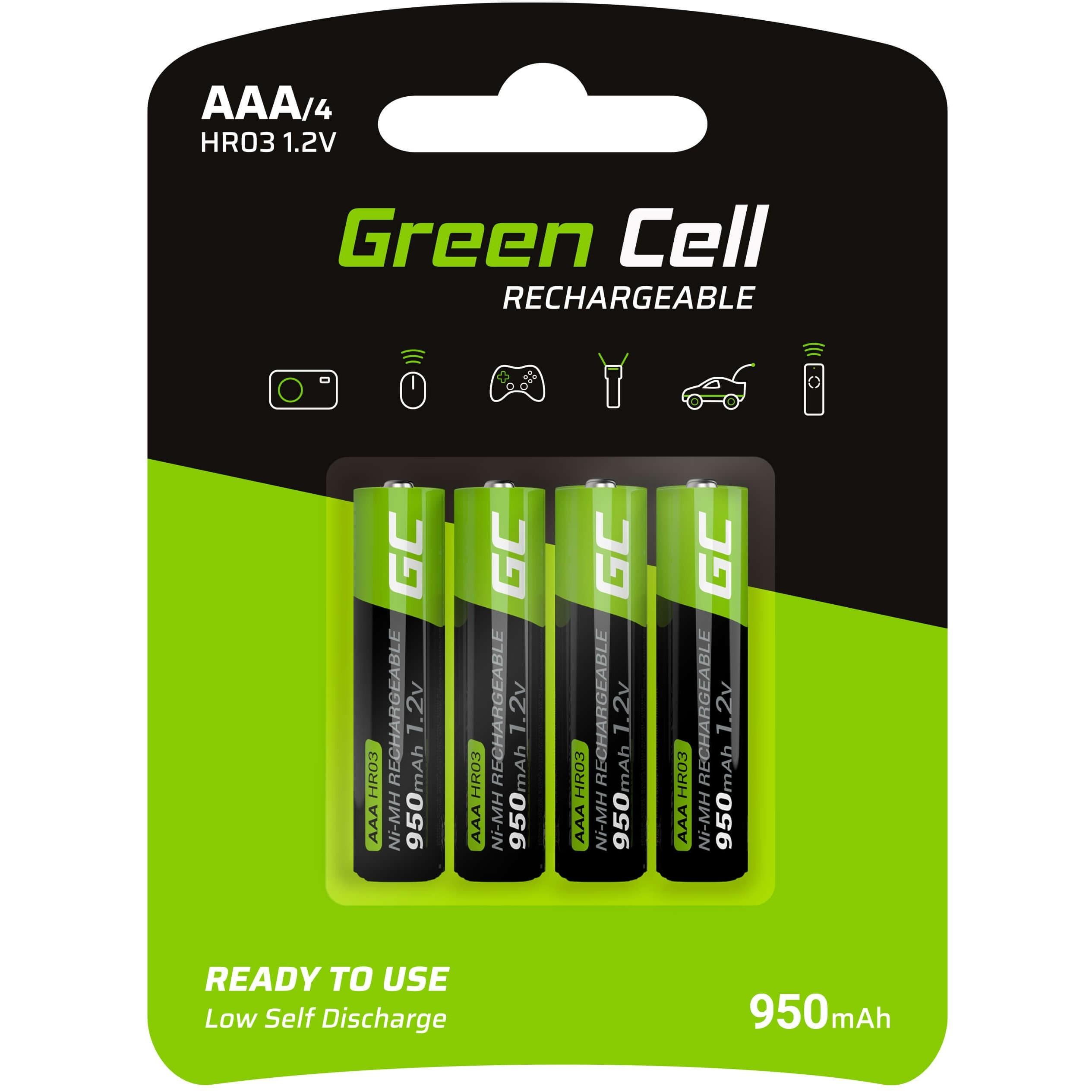 Green Cell „Žalias Cell“ akumuliatoriai 4xAAA HR03 950mAh