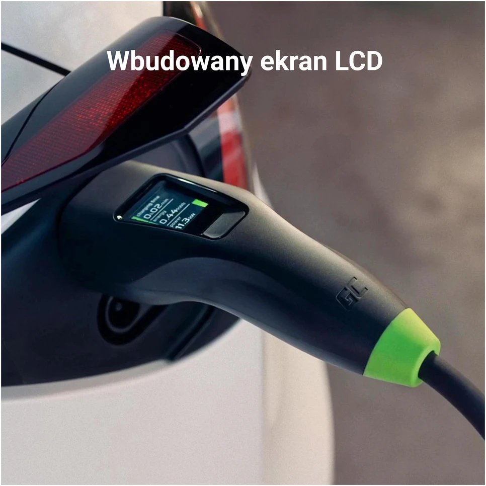 Žalias Cell type 2 - type 2, 11kW, 7m ilgio krovimo laidas su valdikliu