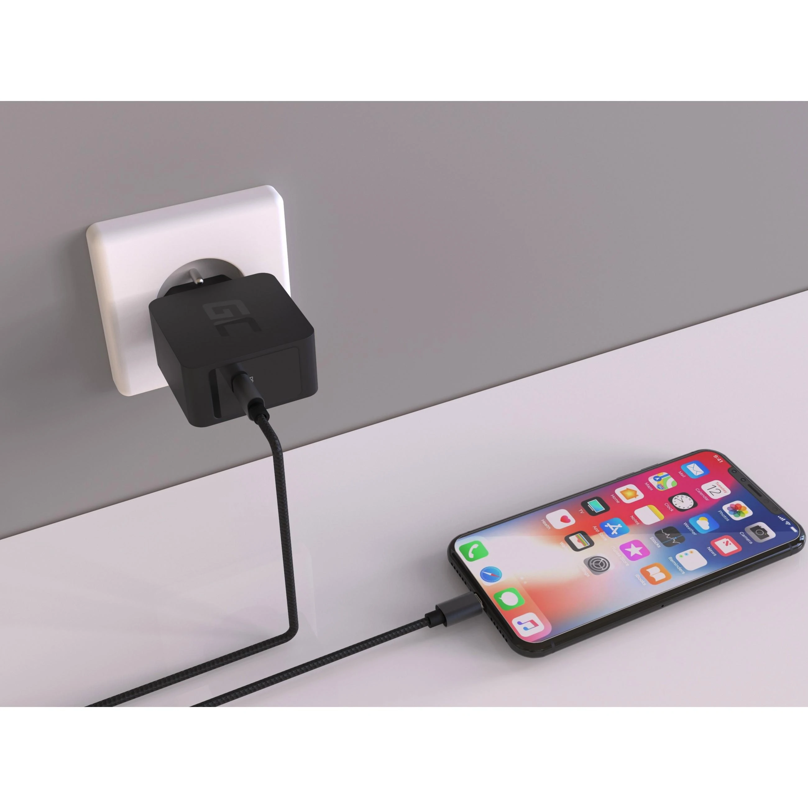 Samsung Žalias Cell GREENCELL CHAR07 įkroviklis Žalias Cell USB-C 18W PD maitinimo tiekimas