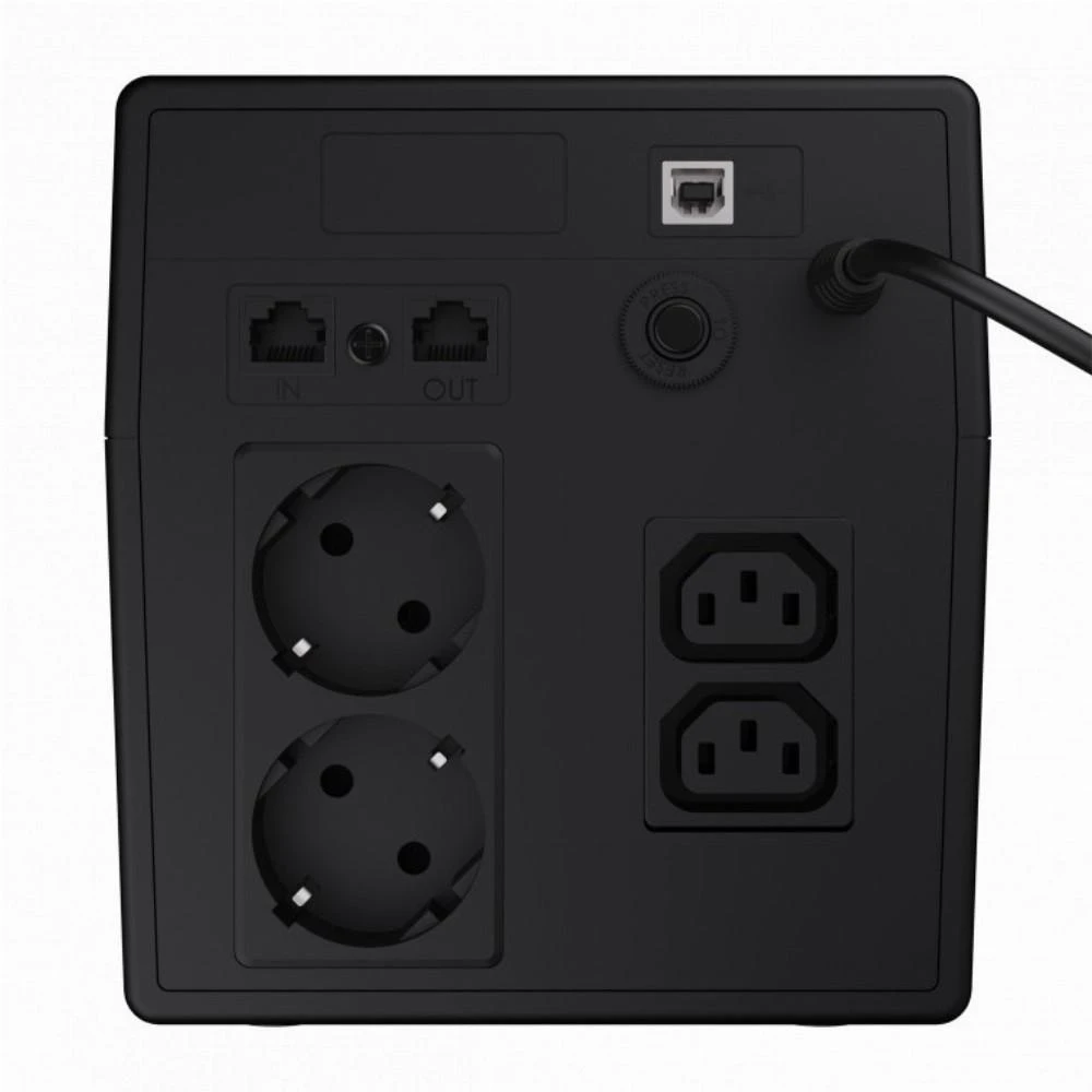 Nepertraukiamo maitinimo šaltinis Green Cell Uninterruptible Power Supply UPS 1000VA 600W with LCD Display | EU VERSION | 2x Schuko 2x IEC Sockets