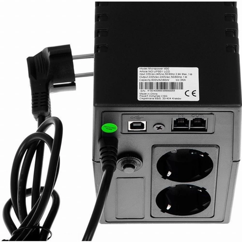 Green Cell Žalias Cell Žalias Cell UPS Power Proof 600VA 360W
