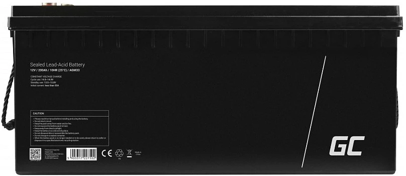 Green Cell Žalias Cell AGM akumuliatorius Švino rūgštis 12V 200Ah
