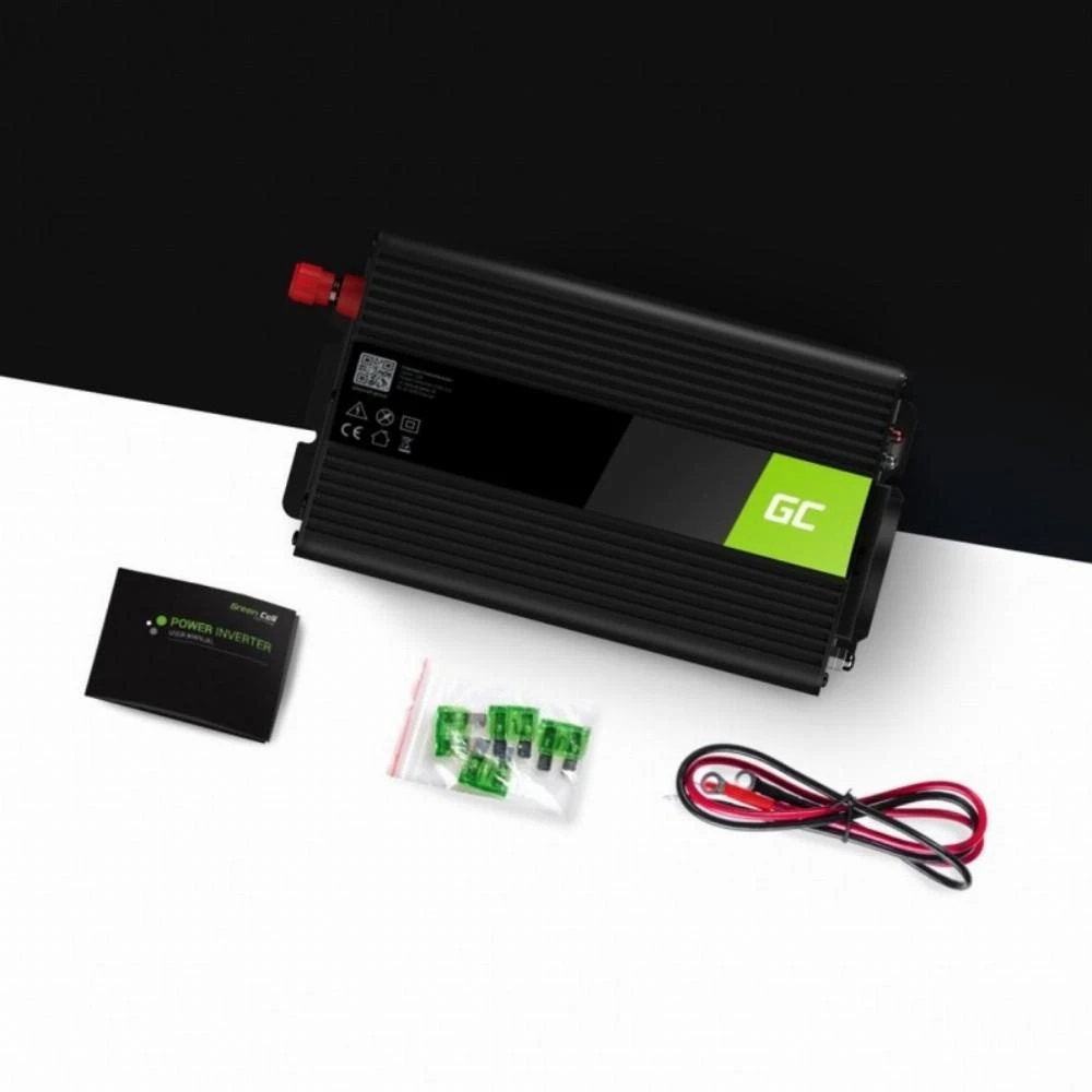 Green Cell Žalias Cell Inverteris 24V/230V 1000W/2000W Modifikuota sinusinė išėjimo įtampa Žalias Cell