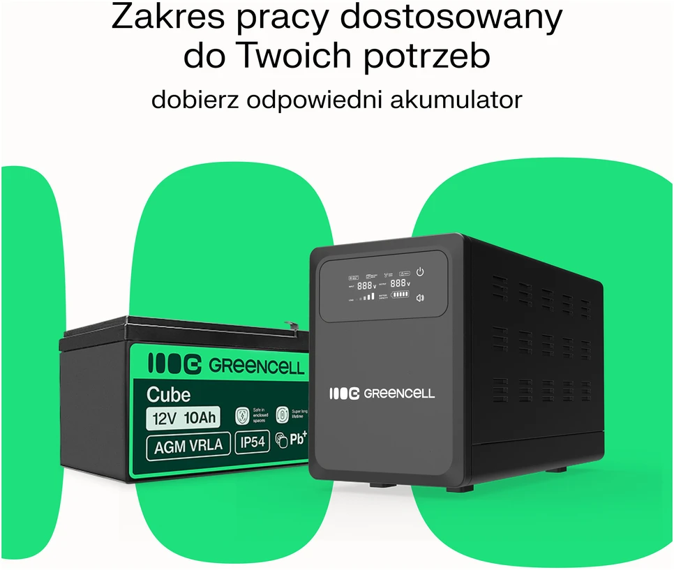 Green Cell Žalias Cell Žalias Cell nepertraukiamo maitinimo šaltinis (UPS) 2000 VA 1200 W su LCD ekranu