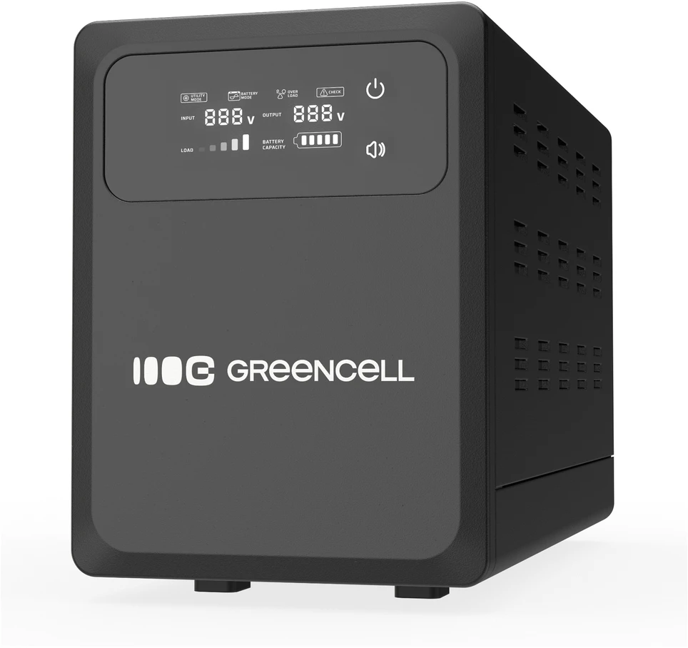 Green Cell Žalias Cell Žalias Cell nepertraukiamo maitinimo šaltinis (UPS) 2000 VA 1200 W su LCD ekranu