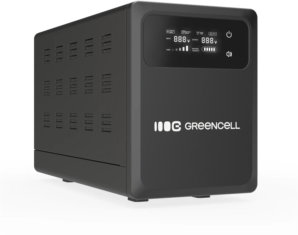Green Cell Žalias Cell Žalias Cell nepertraukiamo maitinimo šaltinis (UPS) 2000 VA 1200 W su LCD ekranu