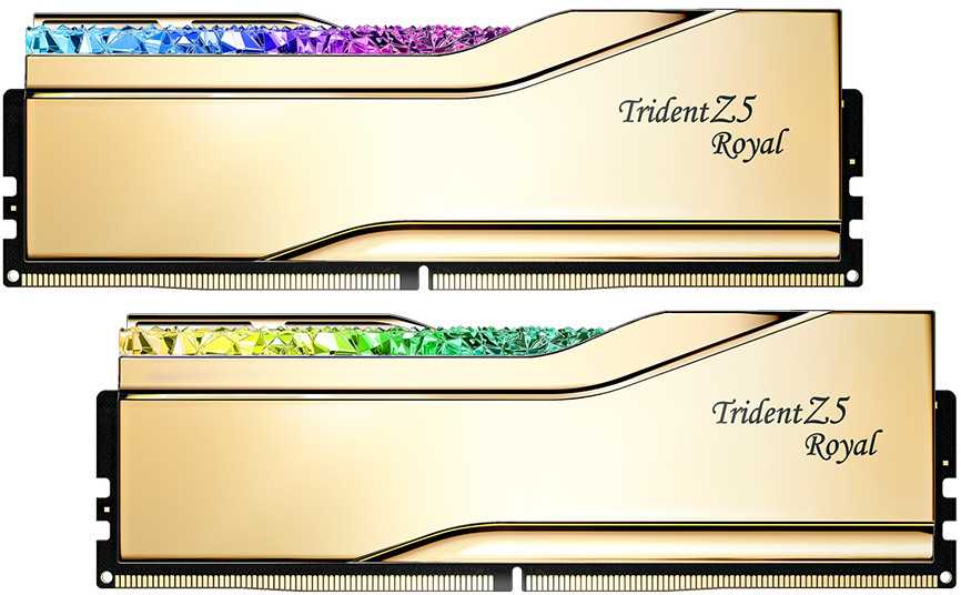 RAM G.Skill Trident Z5 Royal F5-6000J2836G16GX2-TR5G, 32 GB, 2 x 16 GB, DDR5, 288 kontaktų DIMM, auksinis