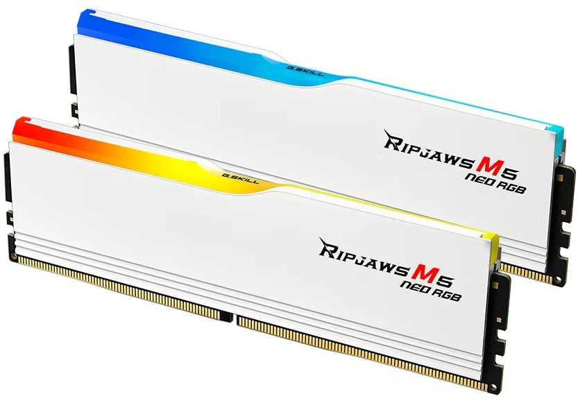 RAM Atmintis G.Skill Ripjaws M5 Neo RGB, DDR5, 64 GB, 6000MHz, CL30 (F5-6000J3040G32GX2-RM5NRW)