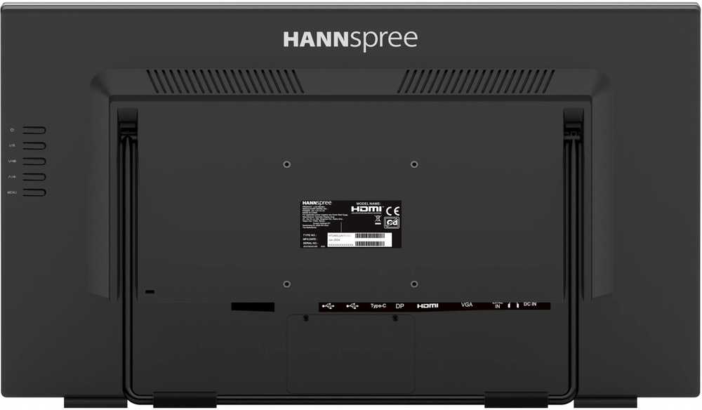 Monitorius Hannspree HT240CUA monitorius komputerowy 60,5 cm (23.8") 1920 x 1080 px Full HD LED Ekran dotykowy Juodas