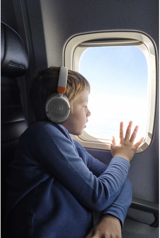 Belaidės saugaus klausymo ausinės vaikams JBL JR460NC su mikrofonu