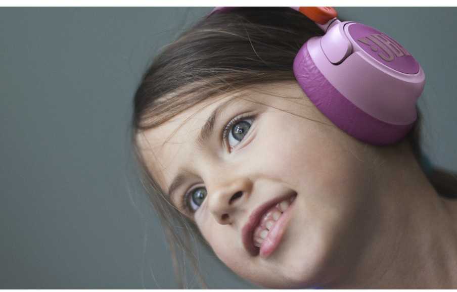 Belaidės saugaus klausymo ausinės vaikams JBL JR460NC su mikrofonu