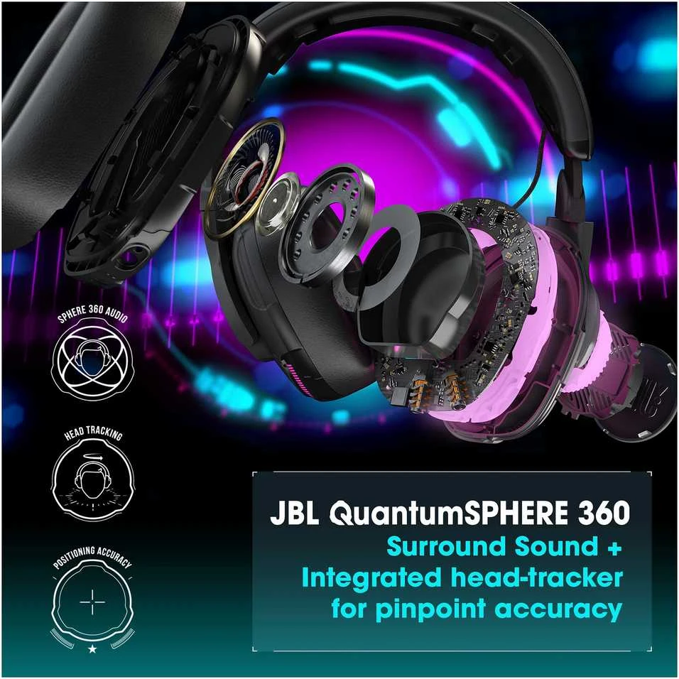 Profesionalios Žaidimų ausinės JBL Quantum One, Juodos