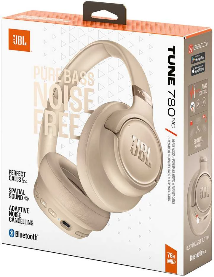 Belaidės ausinės JBL Tune 780NC beige
