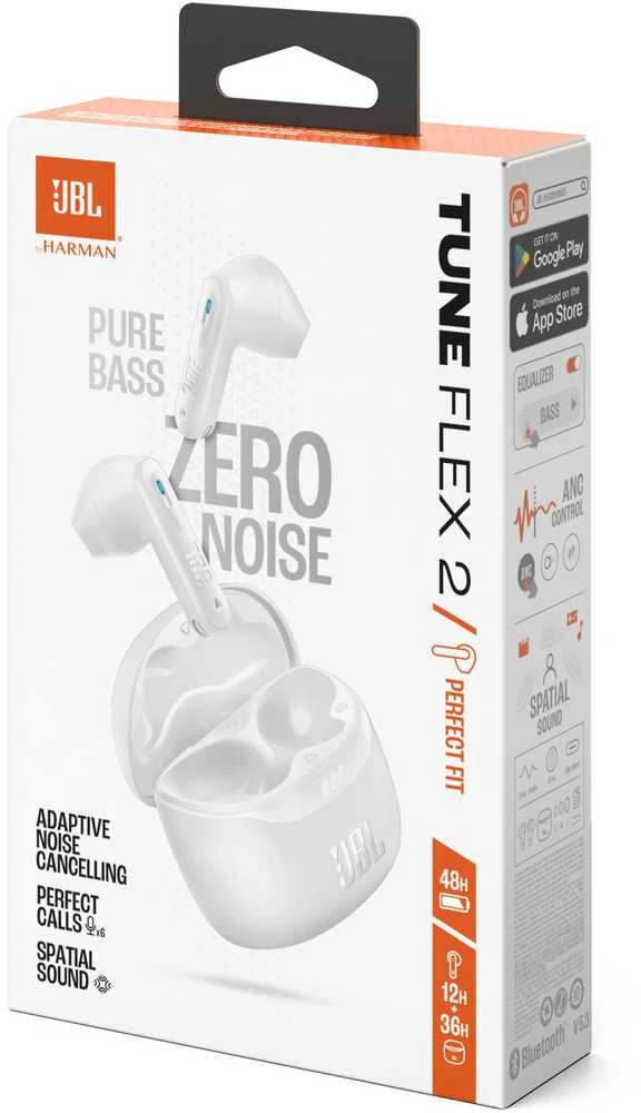 JBL TUNE Flex 2 TWS ausinės, Baltos spalvos