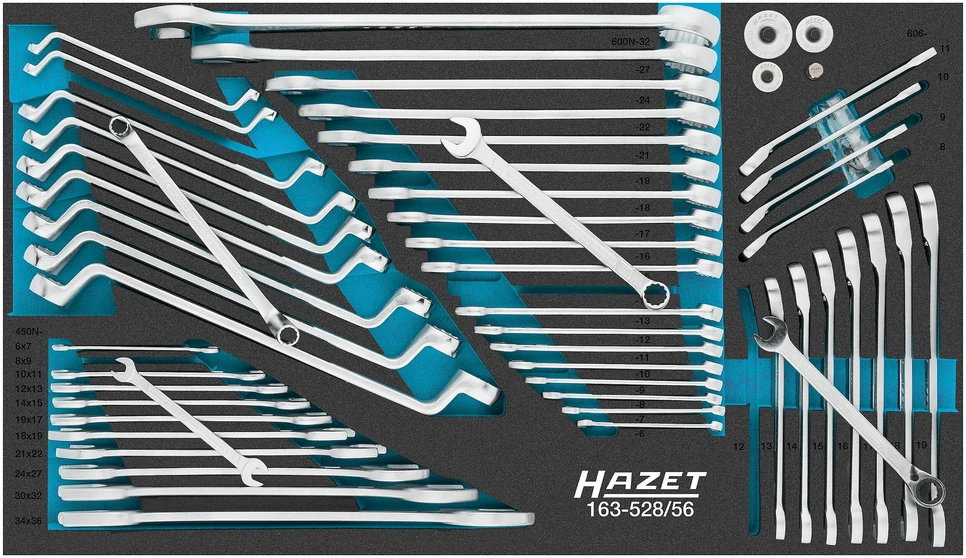 Hazet Wrench set 163-528/56, size 4/3+ (56 pieces)