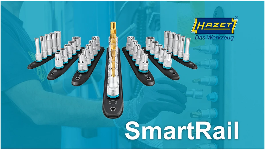 Hazet SmartRail 1/2" Steckschlüsseleinsatz-Satz TORX, 8-teilig (juodas, T20 - T60, kurz)