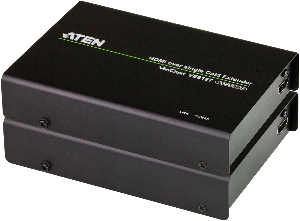 Ilgiklis ATEN Cat5e, HDCP, HDMI, 1080p, 100m, juodas / VE812-AT-G / VE812