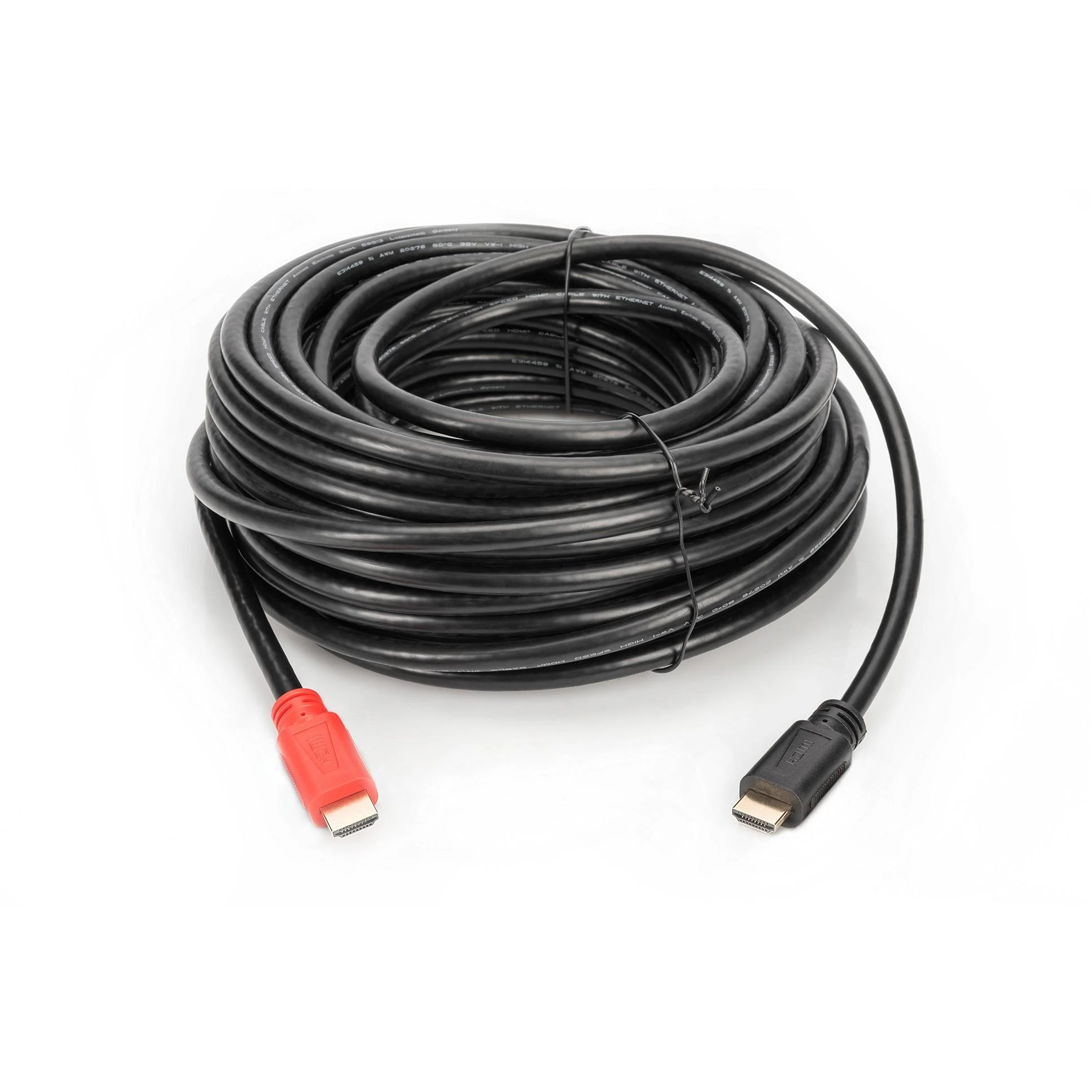Assmann Electronic ASSMANN HDMI didelės spartos jungties kabelis tipas A w amp. M M 15.0m w Ethernet Ultra HD 24p CE auksinis bl