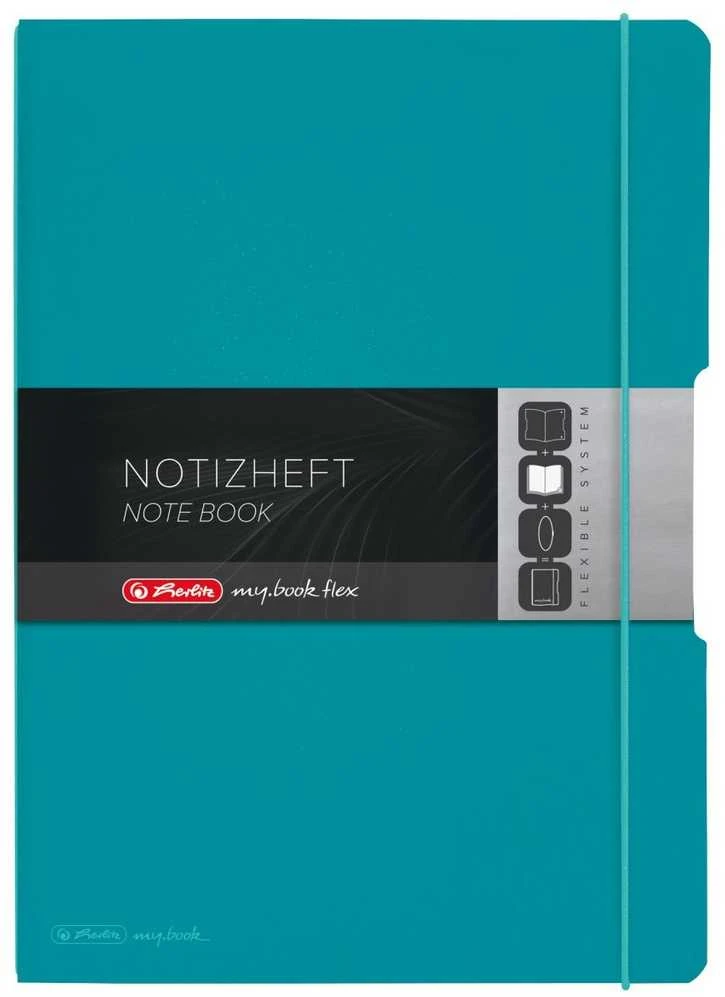 Herlitz Notes A4 Kratka / Line Turkus 2x40k (50015986)