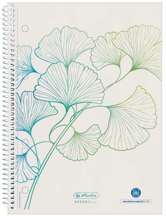 Herlitz Herlitz GREENline notatnik A5 70 ark. Baltas