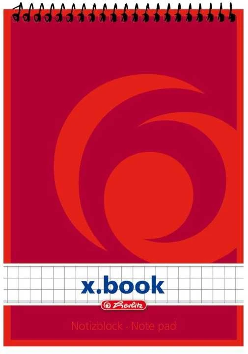 Bloknotas su spirale A6 50lapų langeliais 00110635 HERLITZ/10