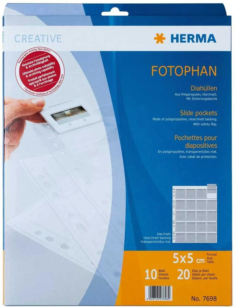HERMA 7698 vardinių kortelių dėklas Permatomas