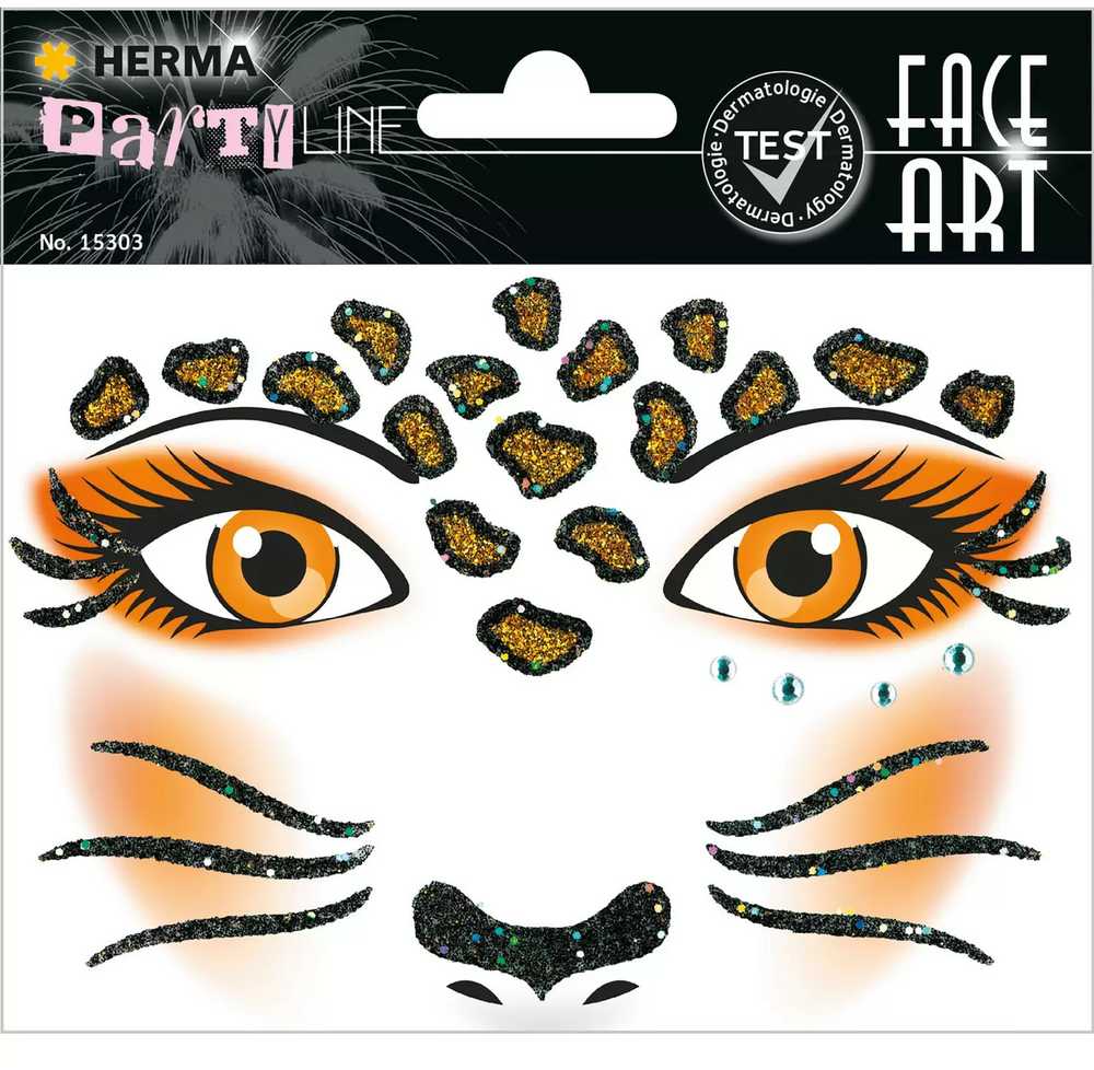Herma Naklejka do zdobienia twarzy Leopard - 15303