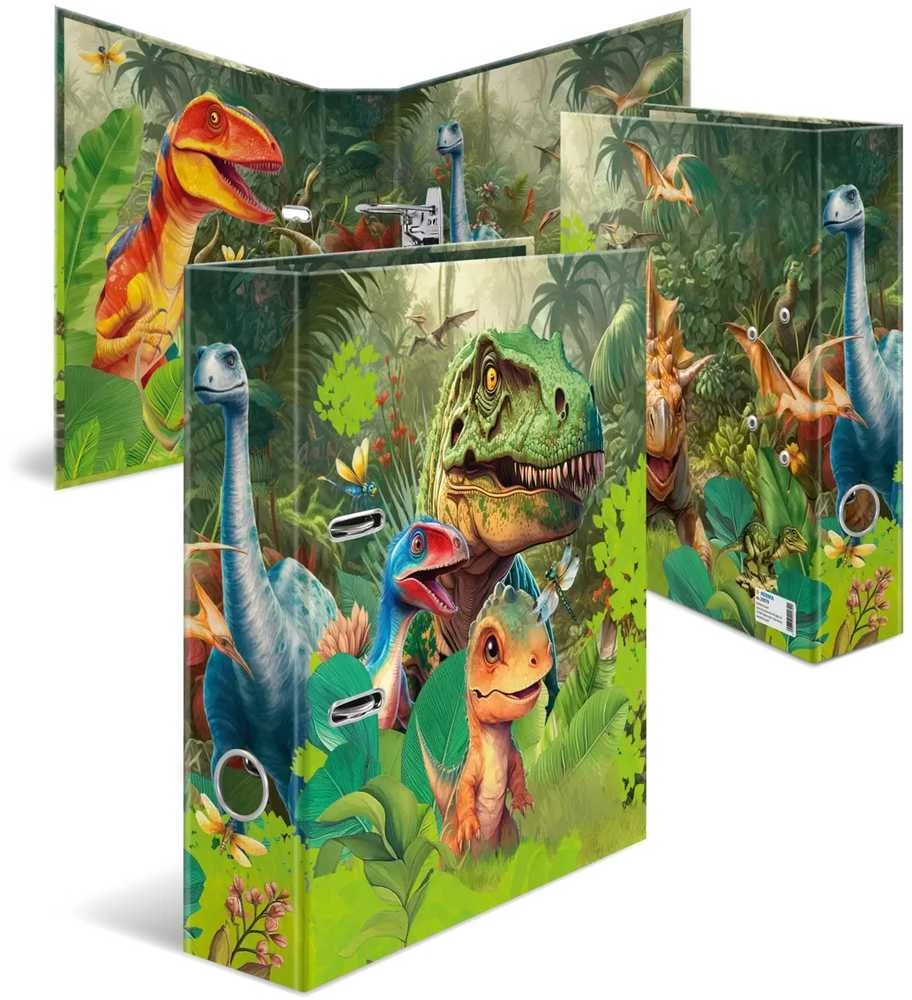 Herma A4 formato segtuvas Dino World kartonas