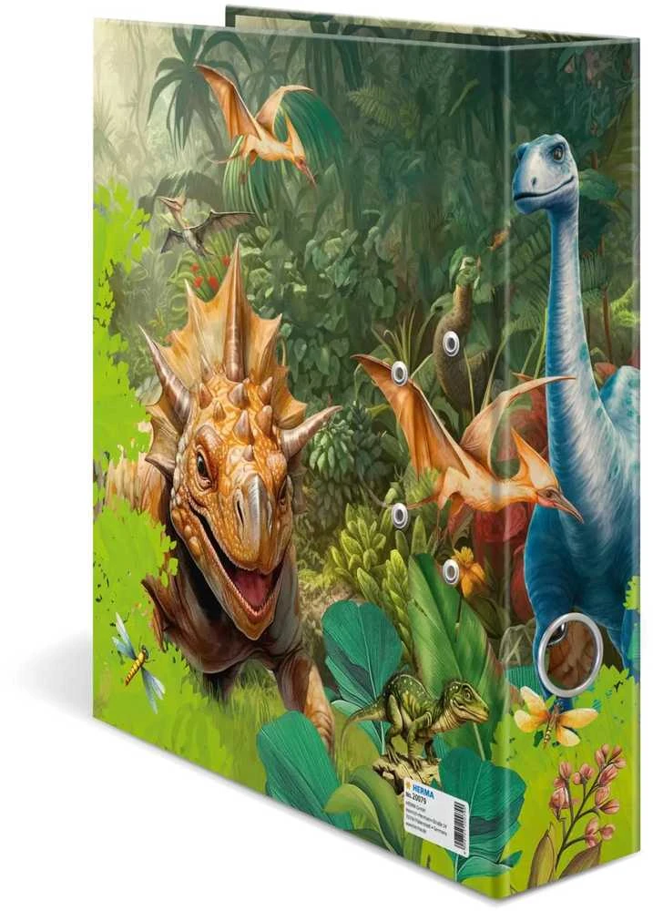 Herma A4 formato segtuvas Dino World kartonas