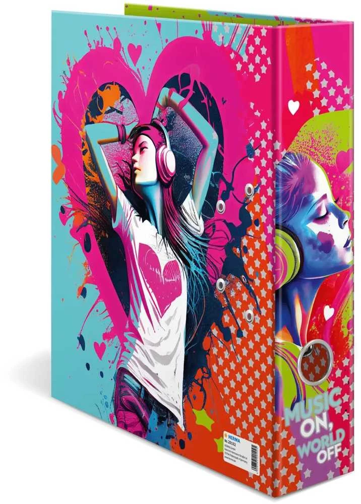 Segregatorius Herma HERMA Ordner A4 Karton Music Girl