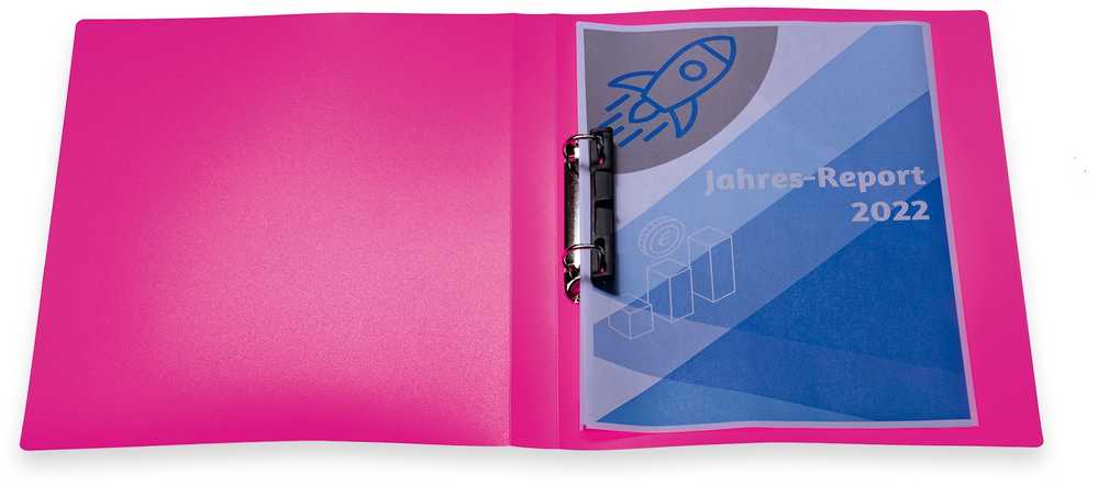HERMA Ringbuch A4 PP neoninis, rožinis