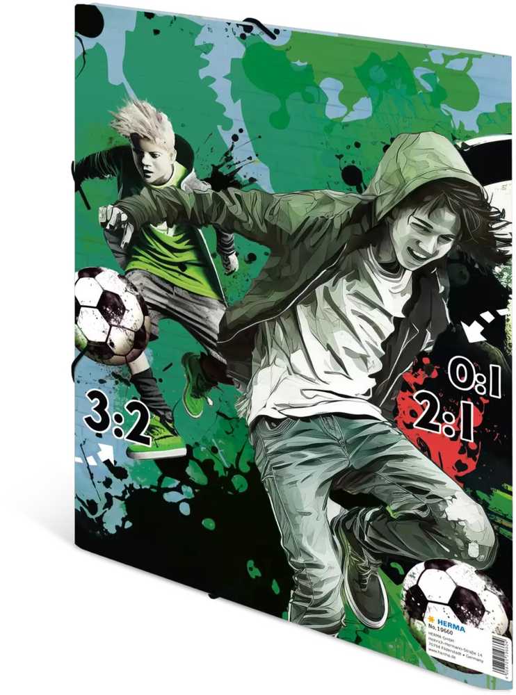 Herma HERMA kolekcijos aplankai, kartoniniai, A4 formato, gatvės futbolo