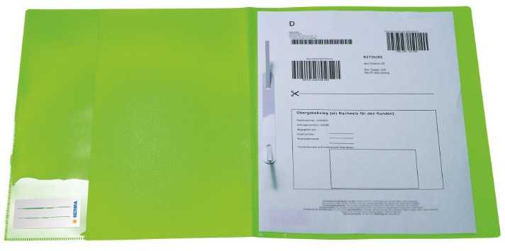 Herma HERMA Schnellhefter A4 neon grün Polypropylen 3St.