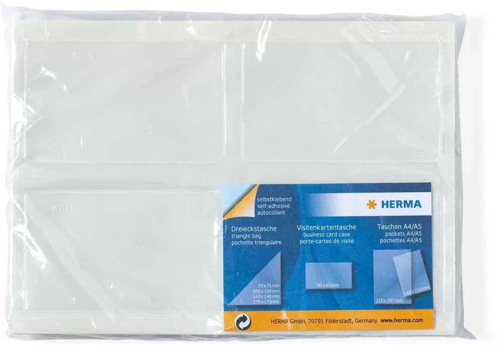 Herma vizitinių kortelių kišenės 95x60, 100 vnt (1422)