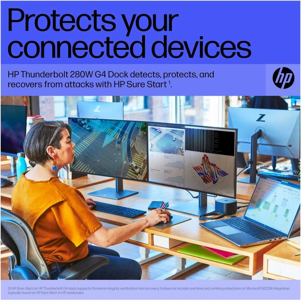 Hewlett Packard (HP) HP Thunderbolt 280W G4 dokas su kombinuotu kabeliu