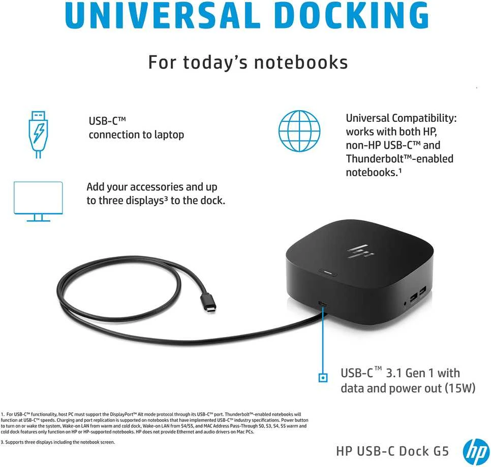 Hewlett Packard (HP) HP USB-C dokas G5