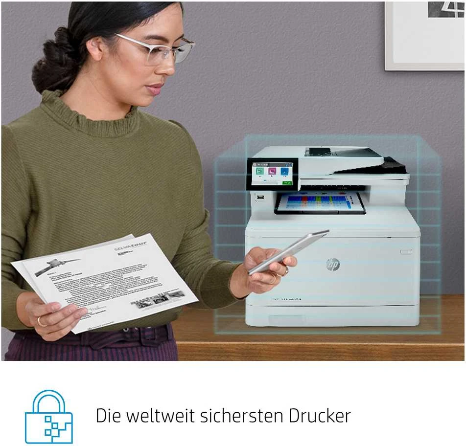 Hewlett Packard (HP) HP Color LaserJet Enterprise MFP M480f AIO All-in-One Spausdintuvas - A4 Color lazerinis, Spausdinti/Kopijuoti/Dual-Side Scan/Faksas, Automatinis dokumentų tiektuvas, Auto-Duplex, LAN, 27ppm, 4800 pages per mėnesį (pakeičia M577f)